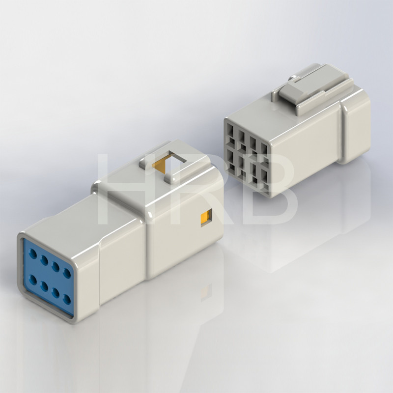 HRB 2.0mm灯具防水连接器 8PIN母胶壳